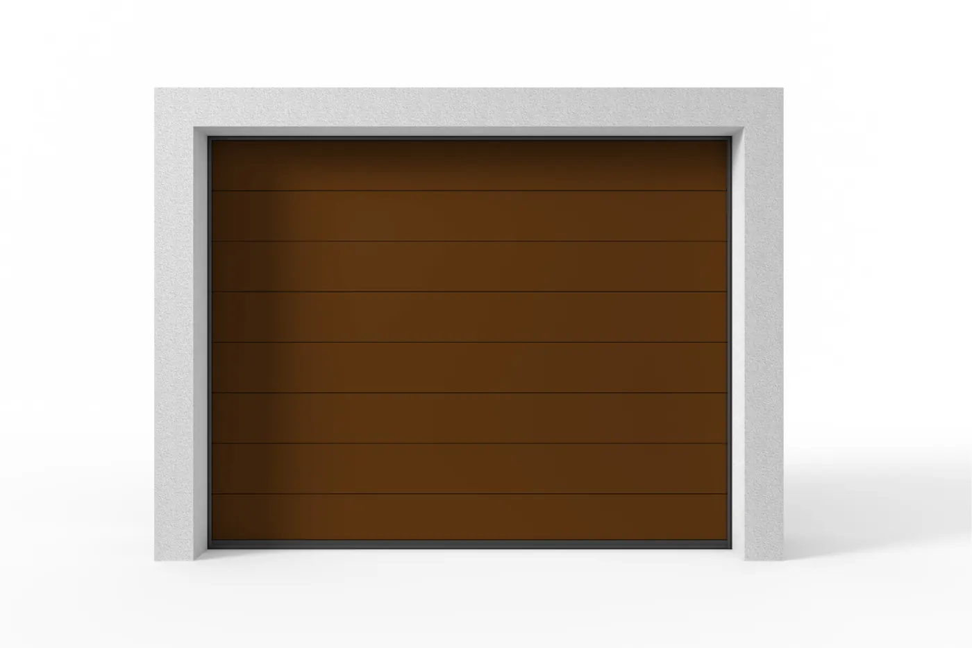 Garageport Bredpanel i brunt