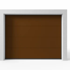 Garageport Helpanel i brunt